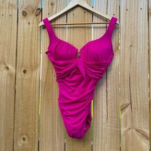 NWOT Barbiecore Hot Pink Miraclesuit One Piece size 12